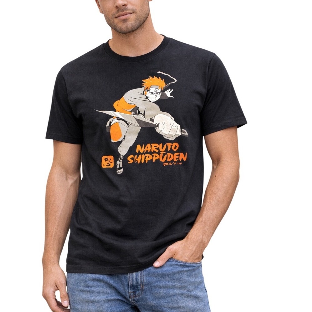 Naruto Shippuden Sage‎ Mode Graphic T-Shirt unixes Black  Bandai Pierrot New